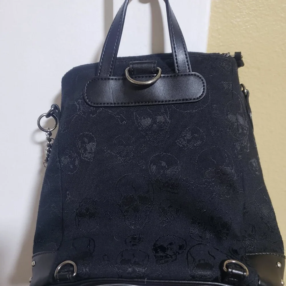 Harley Davidson Vintage Mini Backpack With Skull Prints - Picture 2 of 5